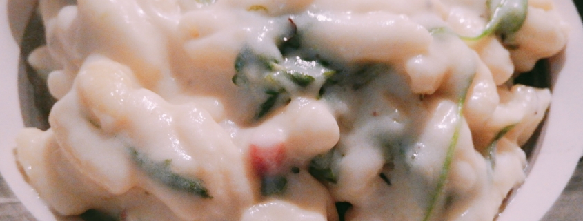 Cavatelli con speck, crema di patate e rucola