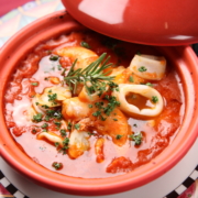 Paccheri con calamari e pomodorini