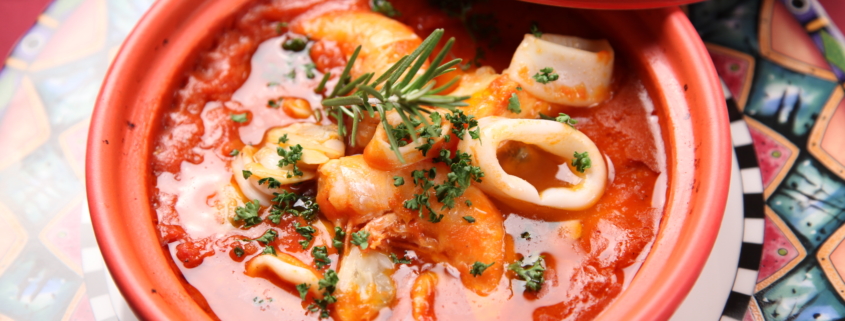 Paccheri con calamari e pomodorini