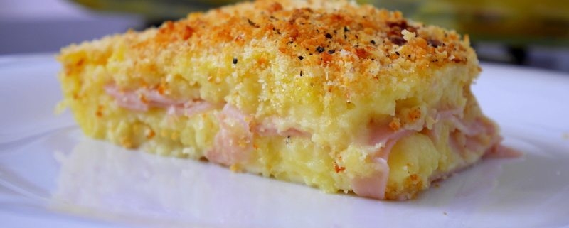 gateau di patate e prosciutto